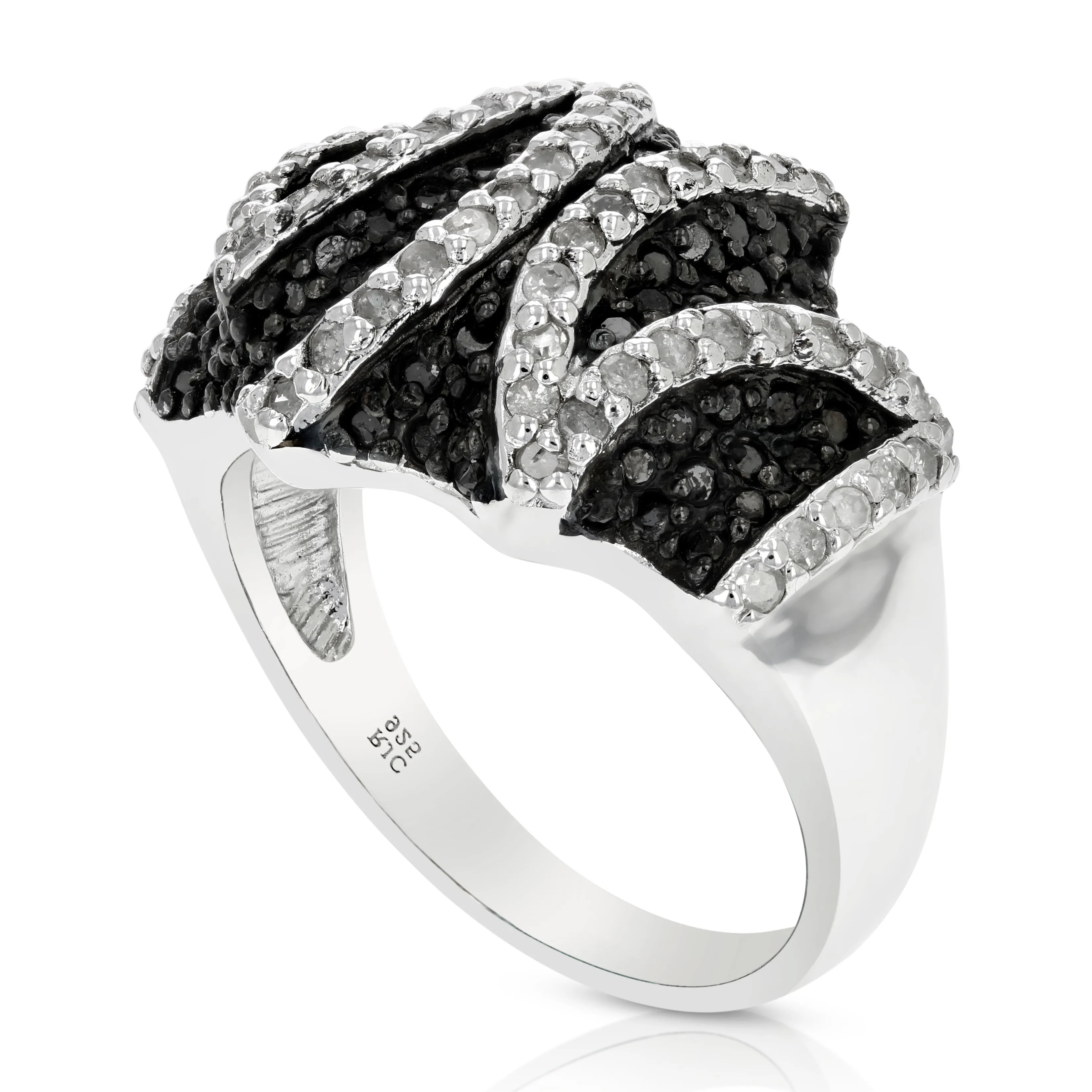 1.15 cttw Black Diamond Fashion Ring in Sterling Silver