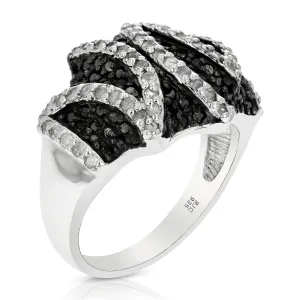 1.15 cttw Black Diamond Fashion Ring in Sterling Silver