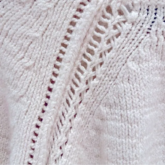 3.1 Phillip Lim Cropped Sweater Heavy Knit Quiet Luxury Ivory Cream Designer SM