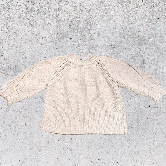 3.1 Phillip Lim Cropped Sweater Heavy Knit Quiet Luxury Ivory Cream Designer SM