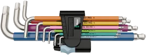 3950/9 Hex-Plus Multicolour Stainless 1 L-key set, metric, stainless