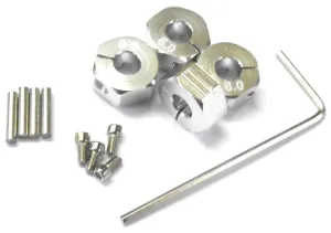 57806S 1/10 Scale RC M12 12mm Alloy Wheel Locking Hubs Adapter Nut Silver 6mm