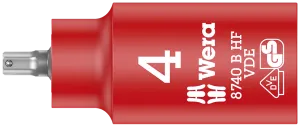 8740 B VDE HF Zyklop Hex bit socket, insulated, with holding function, 3/8" drive