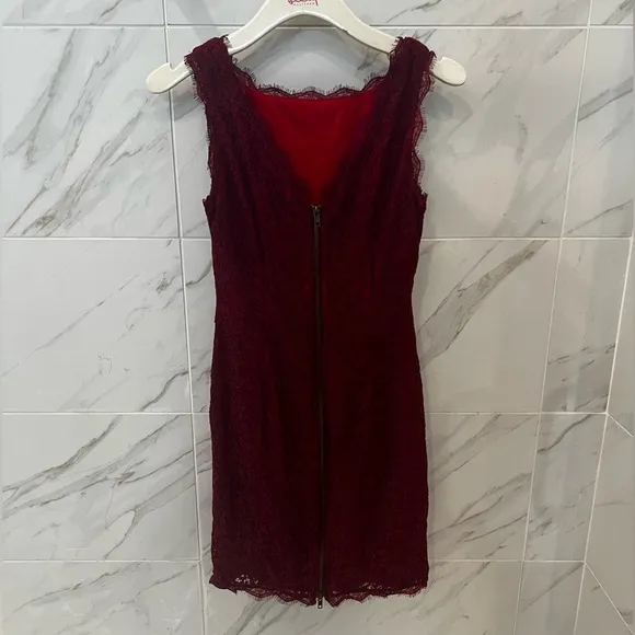 Adrianna Papell Bateau Neck Lace Sheath Dress