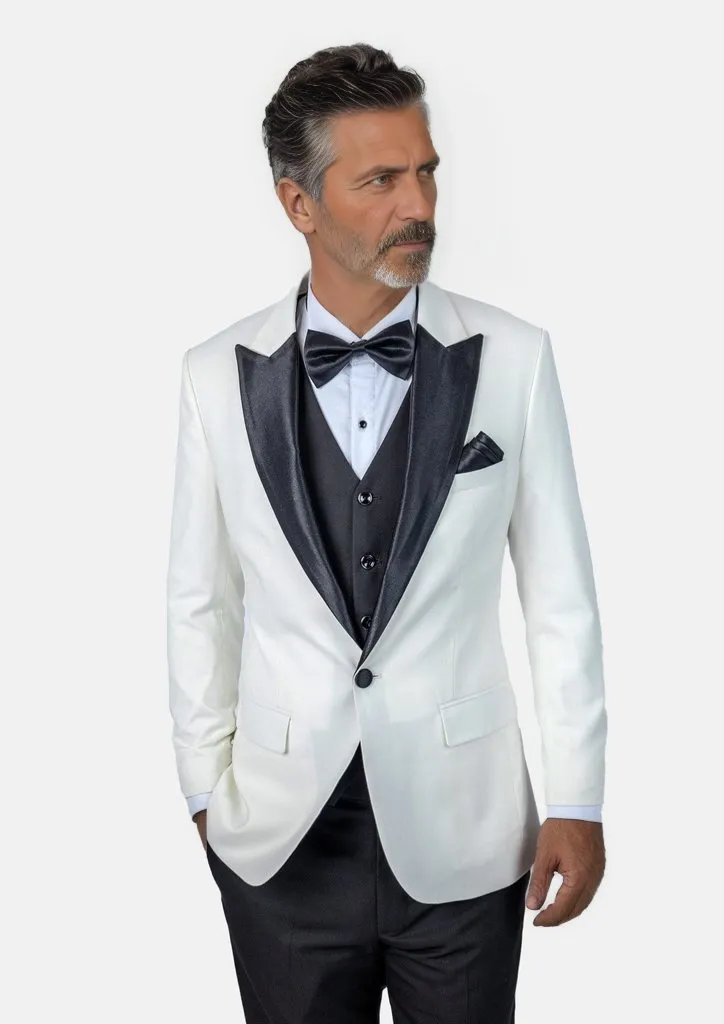 Alabaster White Twill Tuxedo