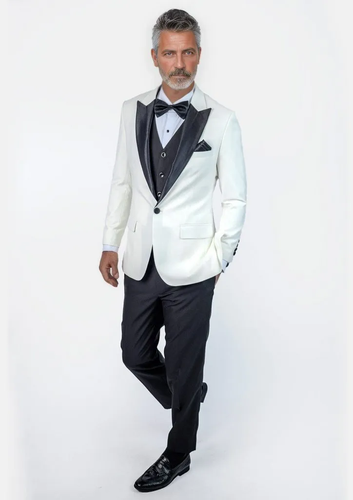 Alabaster White Twill Tuxedo