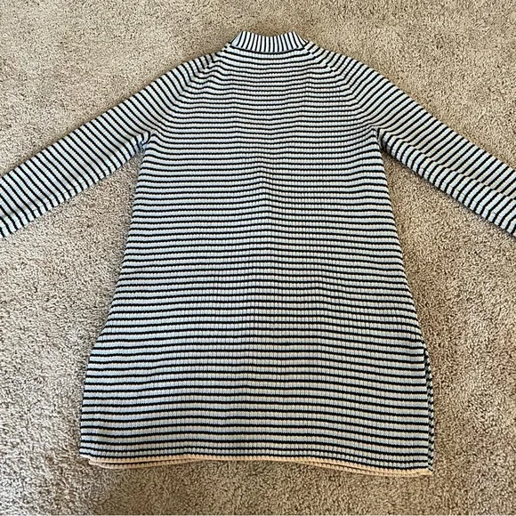 A.L.C. Caspian Cardigan Wheat Black Rain Stripe Knit Blue Size XS