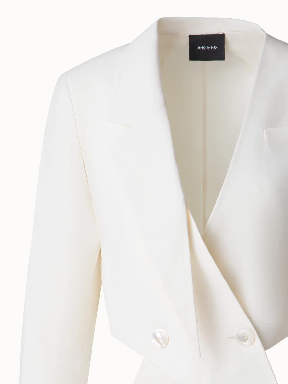 Asymmetrical Wool Double-Face Jacket