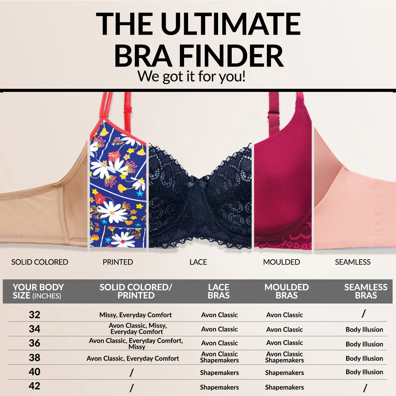 Avon Fashions Missy Isla Underwire Convertible Bra