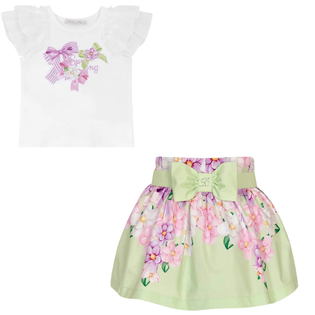 BALLOON CHIC - Flower Skirt Set - Mint