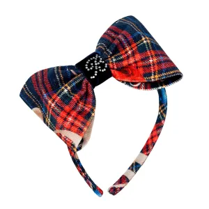BALLOON CHIC - Tartan Hairband - Navy