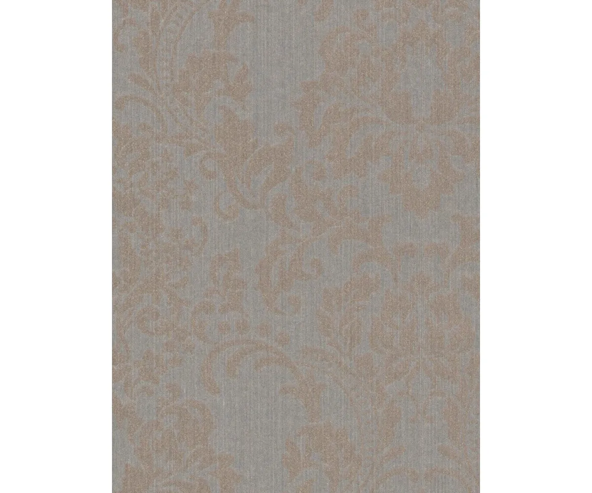 Baroque Textured Damask Metallic Brown 290540 Wallpaper