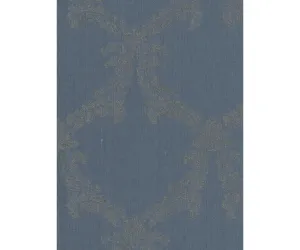 Baroque Textured Trellis Metallic Blue 290465 Wallpaper
