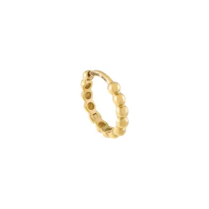 Beaded Huggie Earring 14K