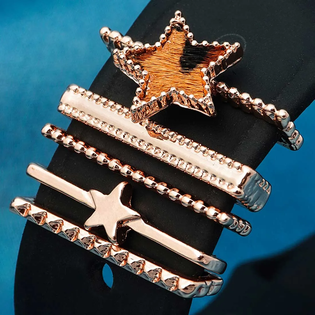 Beaded Star Watch Charm Set of 5