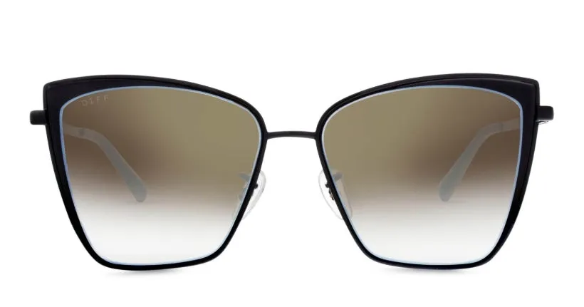 Becky- Black   Flash Grey Gradient Sunglasses