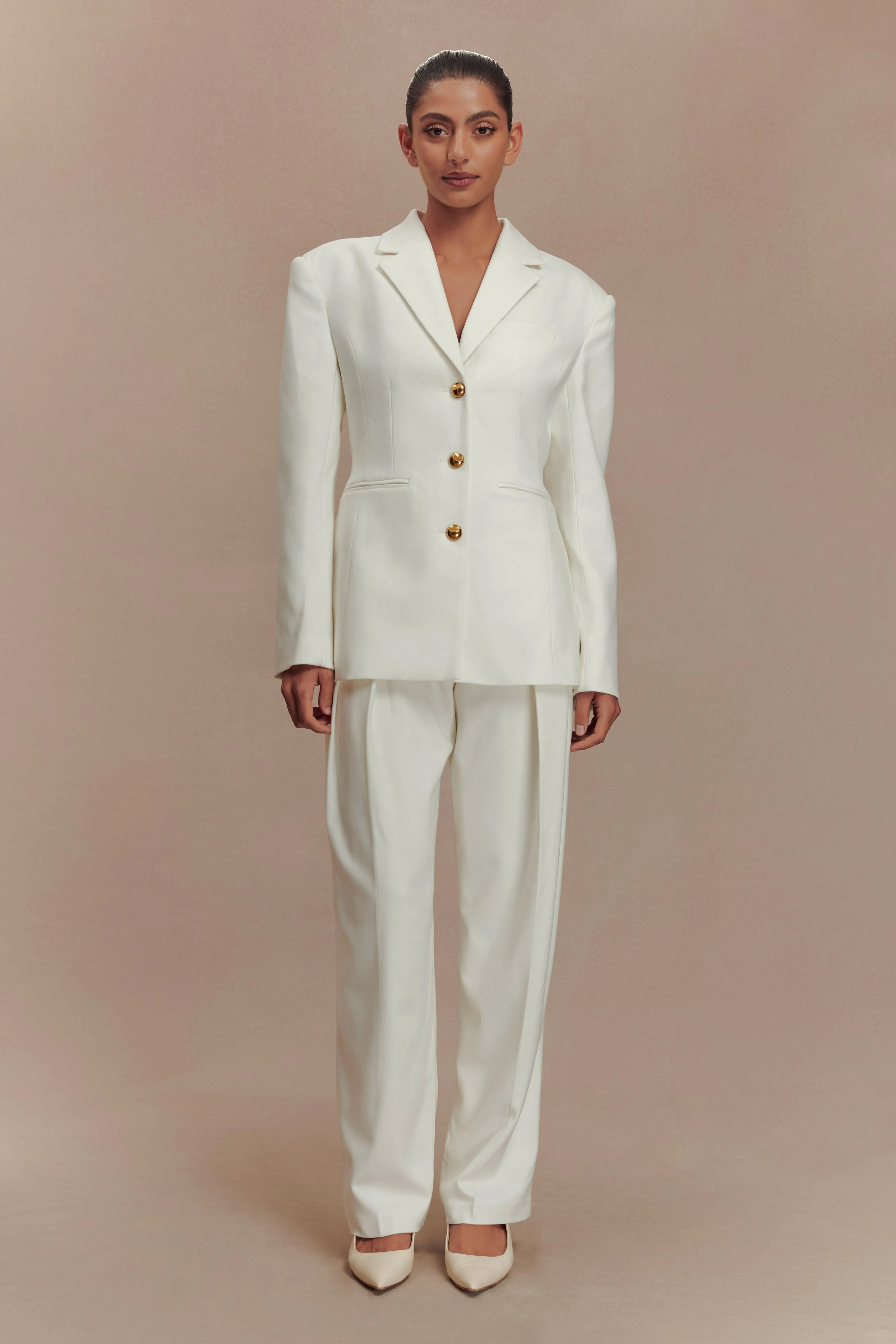 Bellamy Cinched Blazer - Ivory