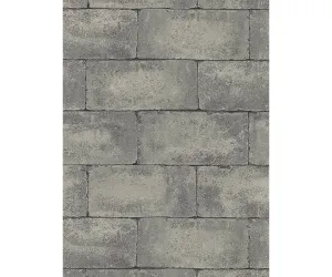 Blocks Structured Black 7320-15 Wallpaper