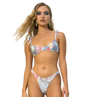 Britney High Cut Leg Bikini Bottom Multi-Coloured