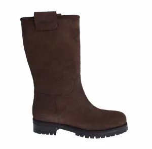 Brown Boots Leather Mid Calf