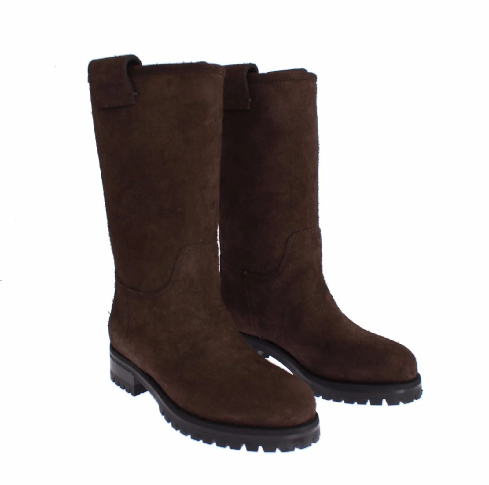 Brown Boots Leather Mid Calf