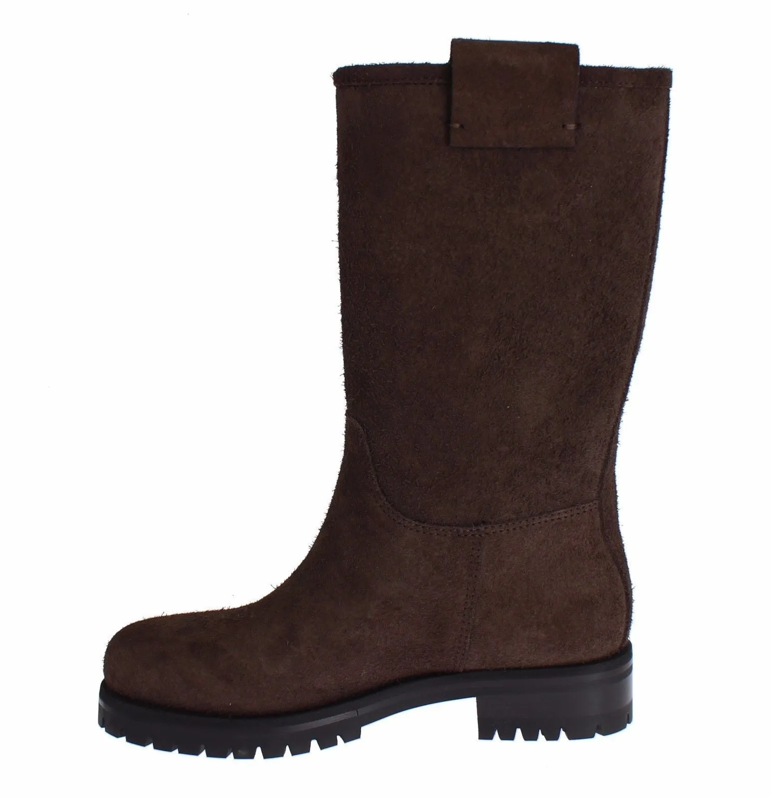 Brown Boots Leather Mid Calf