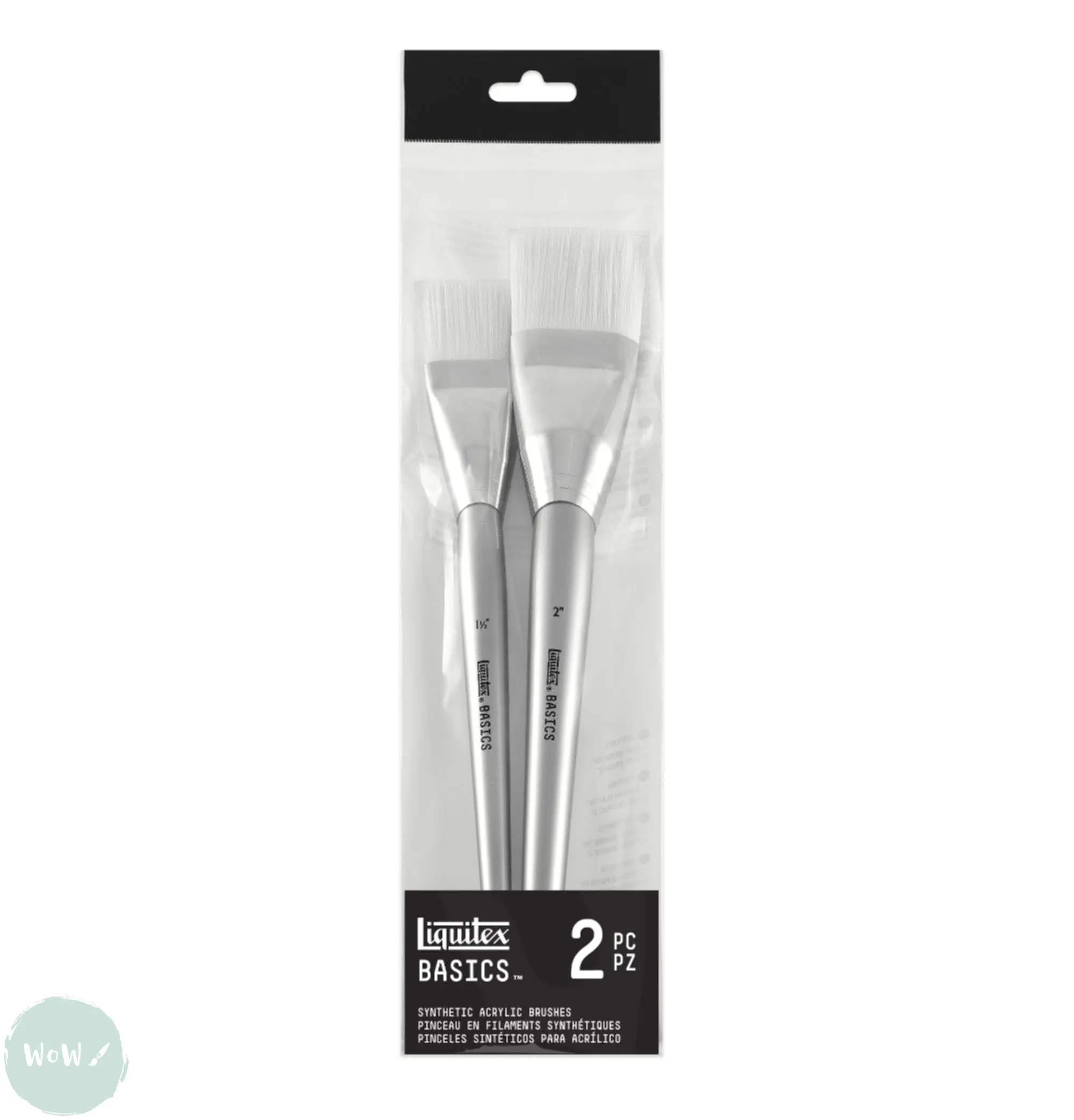 BRUSH SET - Acrylic - LIQUITEX Basics - SYNTHETIC X-TRA BIG FLATS - 2 Assorted Pack