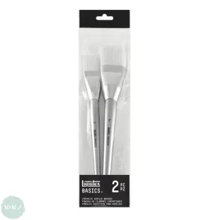 BRUSH SET - Acrylic - LIQUITEX Basics - SYNTHETIC X-TRA BIG FLATS - 2 Assorted Pack