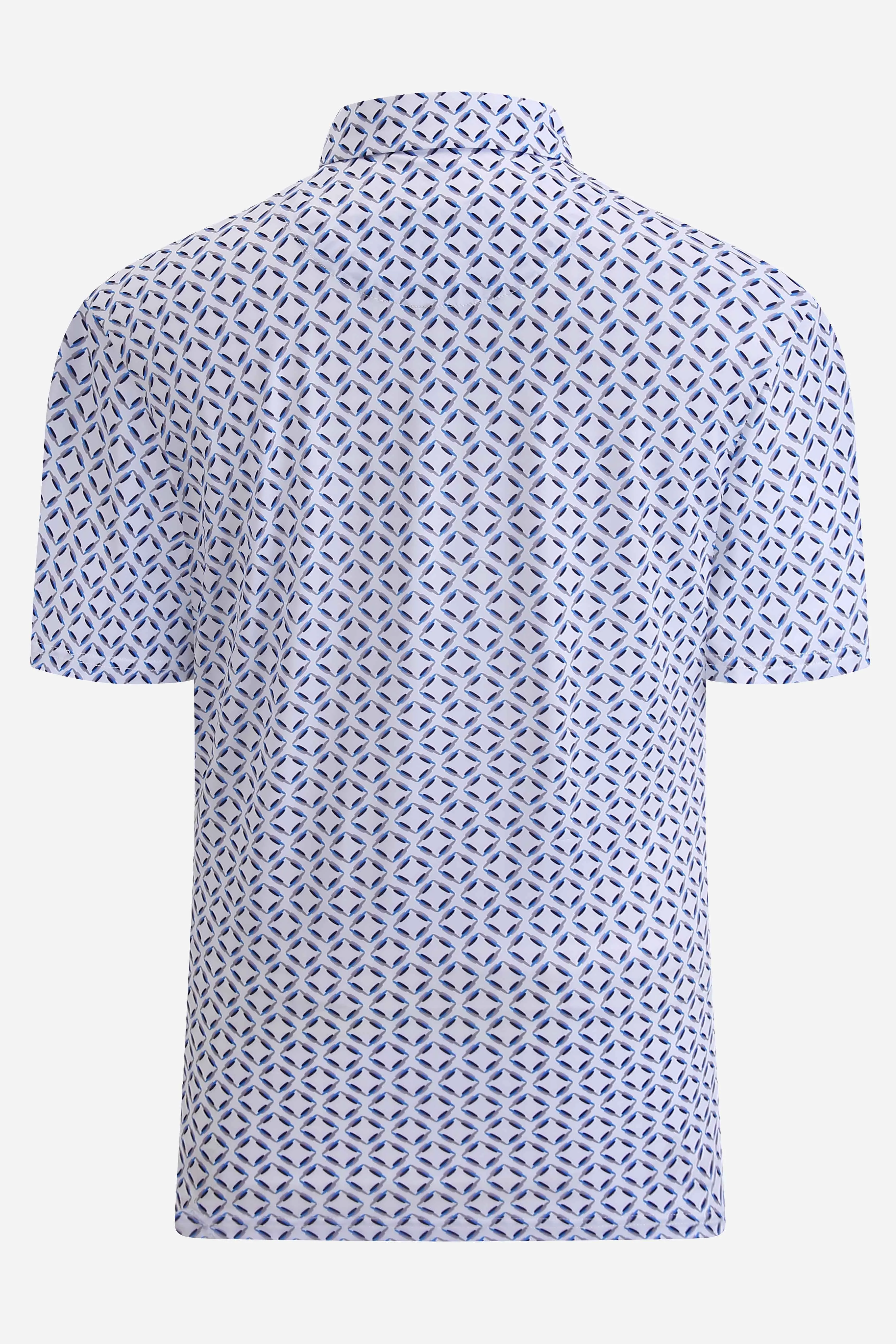 Bryer Printed Polo - White/Navy