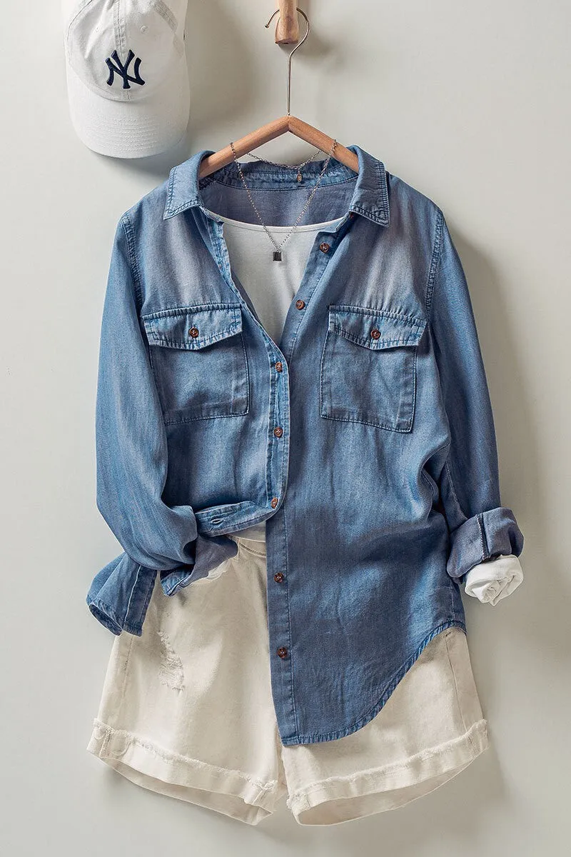 Button-Up Chambray Shirt