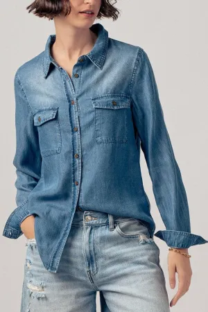 Button-Up Chambray Shirt