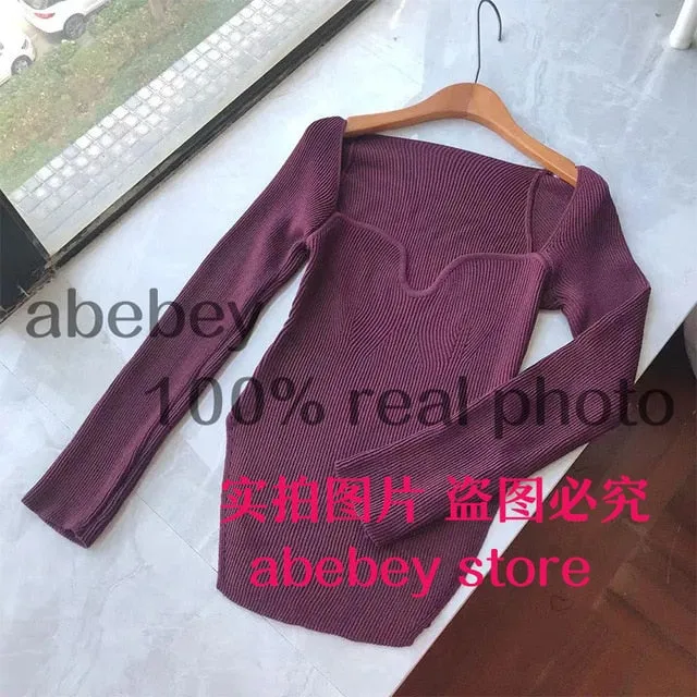 Cashmere high waist sexy pullover.