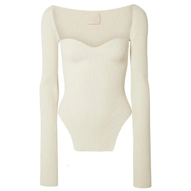 Cashmere high waist sexy pullover.