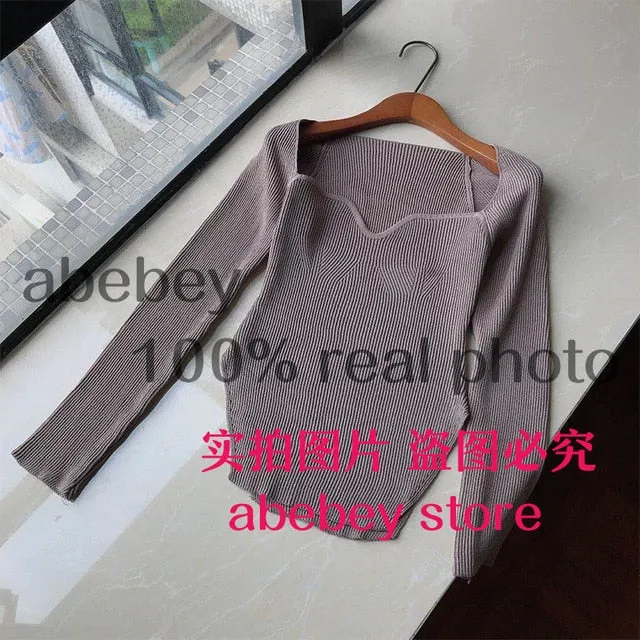 Cashmere high waist sexy pullover.