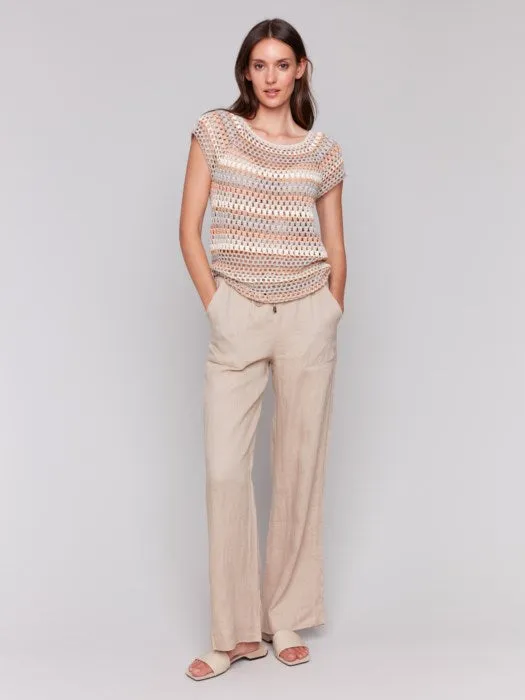 Charlie B Crochet Raglan Haley Top