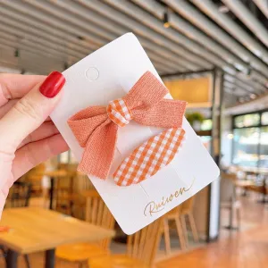 Chequered Bow (Set of 2)