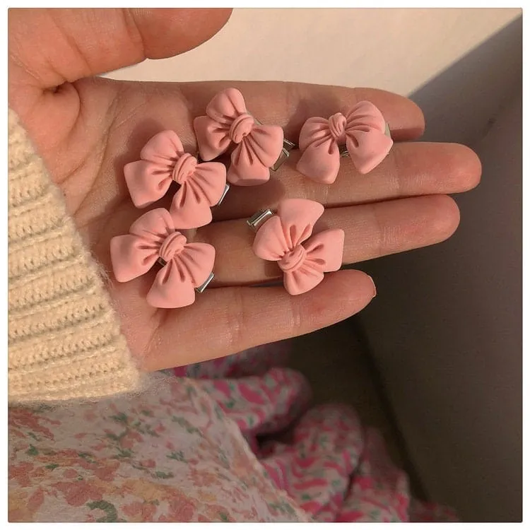 Chic 5 Pieces Pink Hair Clips Set