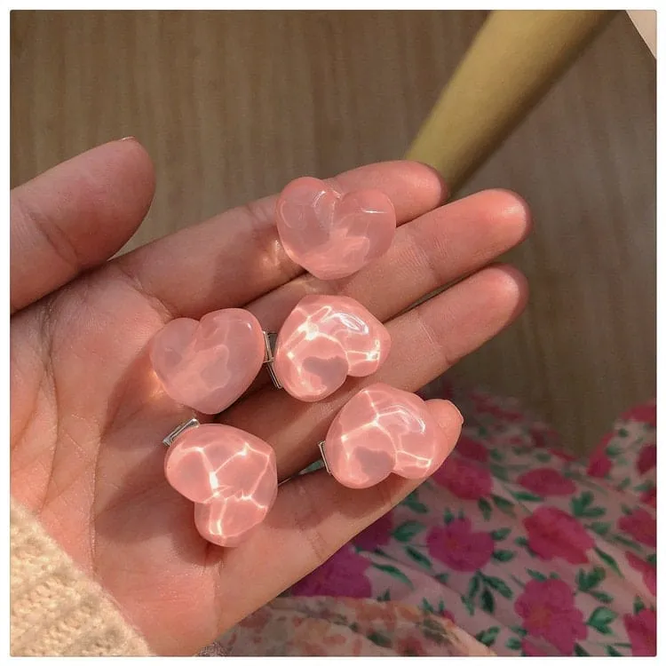 Chic 5 Pieces Pink Hair Clips Set