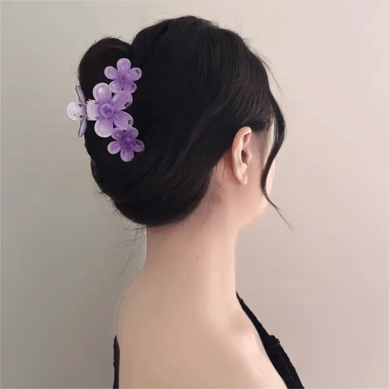 Chic Colorful Flower Hair Claw Clip