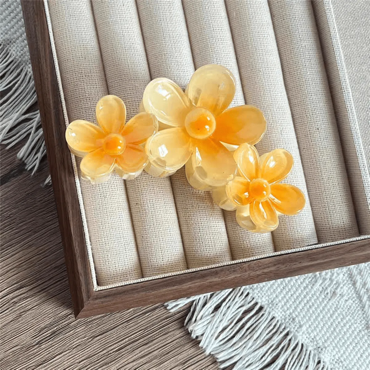 Chic Colorful Flower Hair Claw Clip