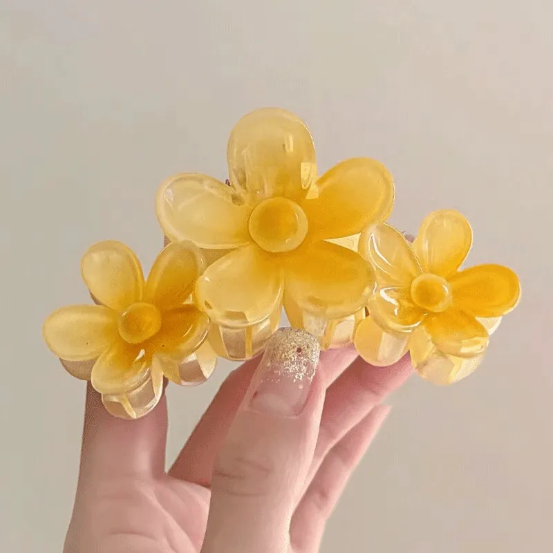 Chic Colorful Flower Hair Claw Clip
