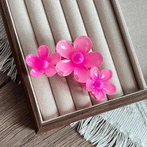 Chic Colorful Flower Hair Claw Clip