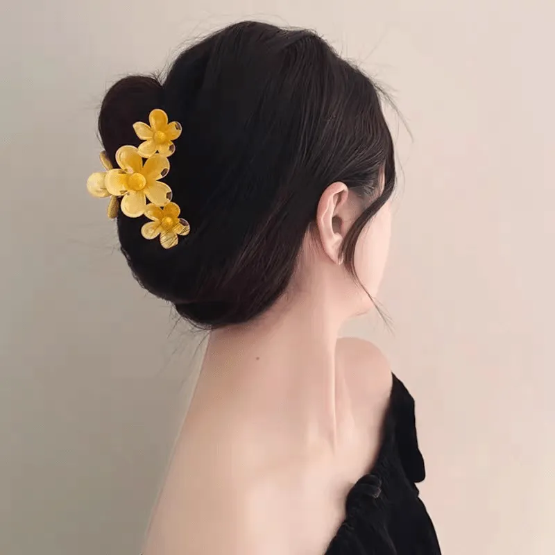Chic Colorful Flower Hair Claw Clip