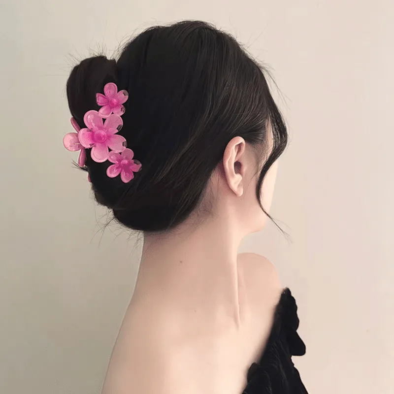 Chic Colorful Flower Hair Claw Clip