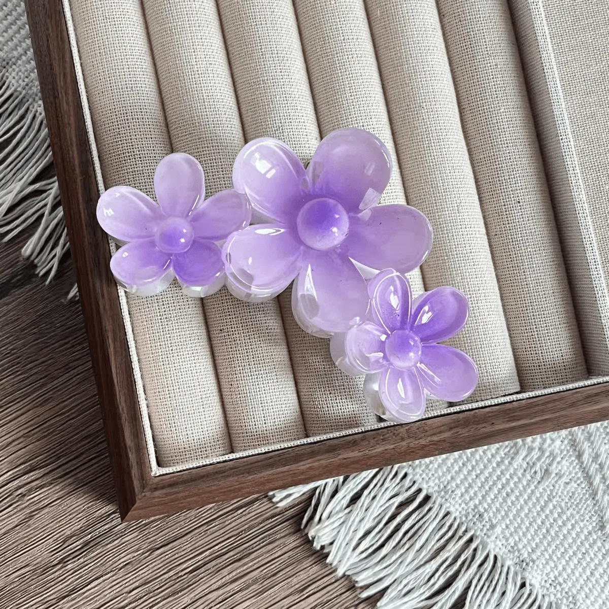 Chic Colorful Flower Hair Claw Clip