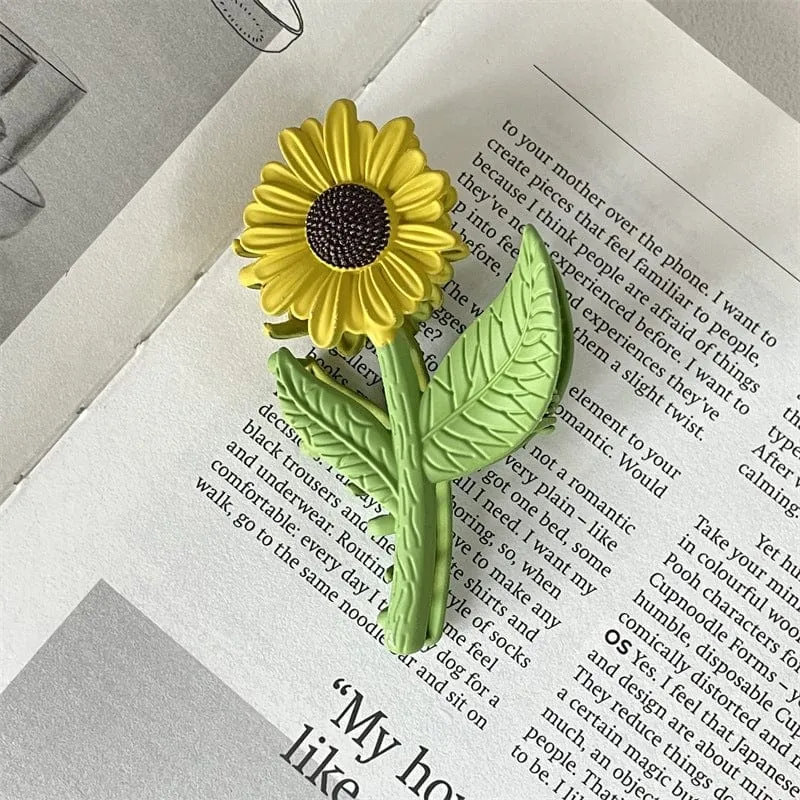 Chic Sunflower Chignon Claw Clip Hair Clip