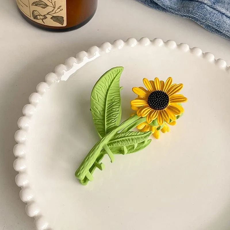 Chic Sunflower Chignon Claw Clip Hair Clip