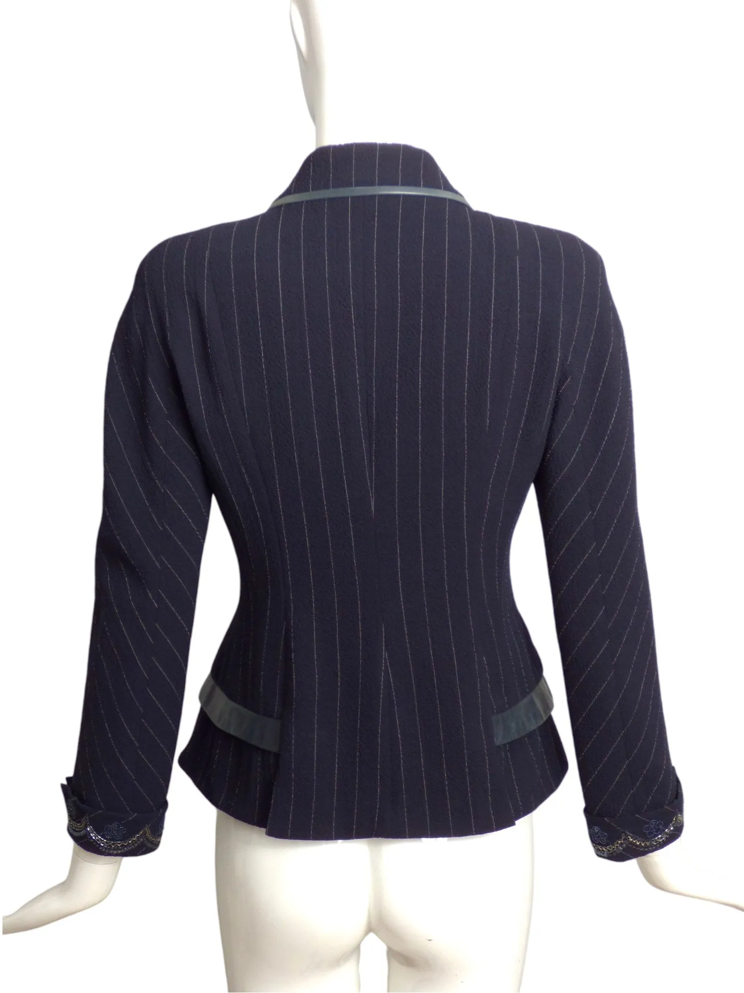 CHRISTIAN DIOR- 2006 Wool Pin Stripe Blazer, Size 4P