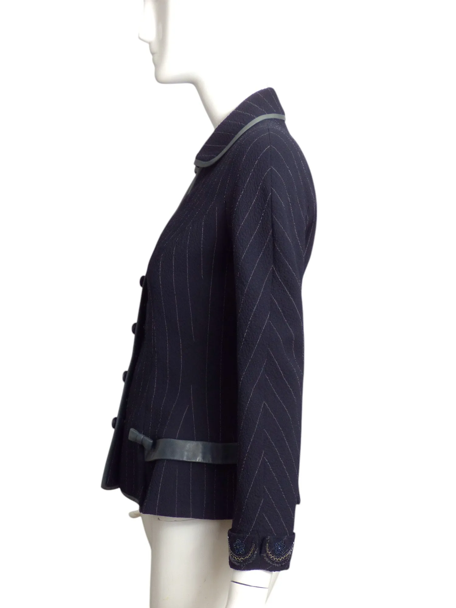 CHRISTIAN DIOR- 2006 Wool Pin Stripe Blazer, Size 4P
