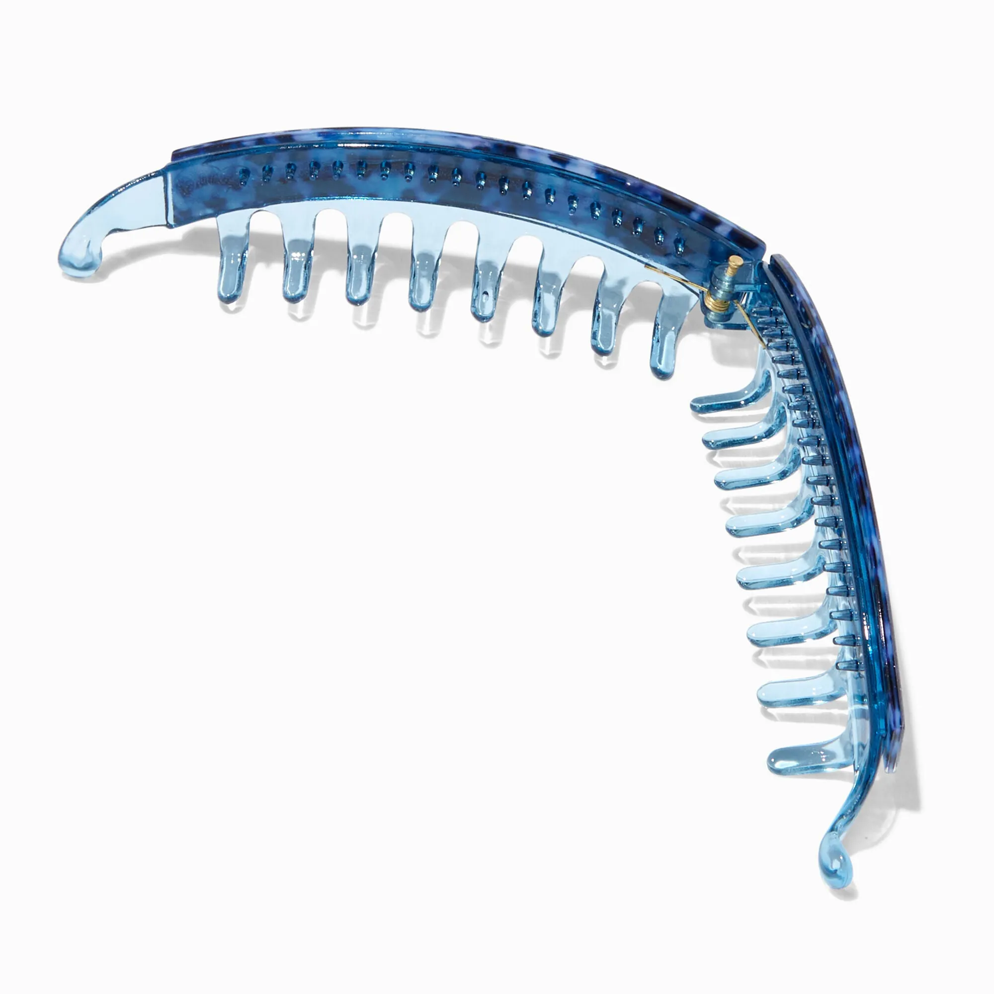 Claire's Blue Tortoiseshell Acrylic Banana Hair Claw